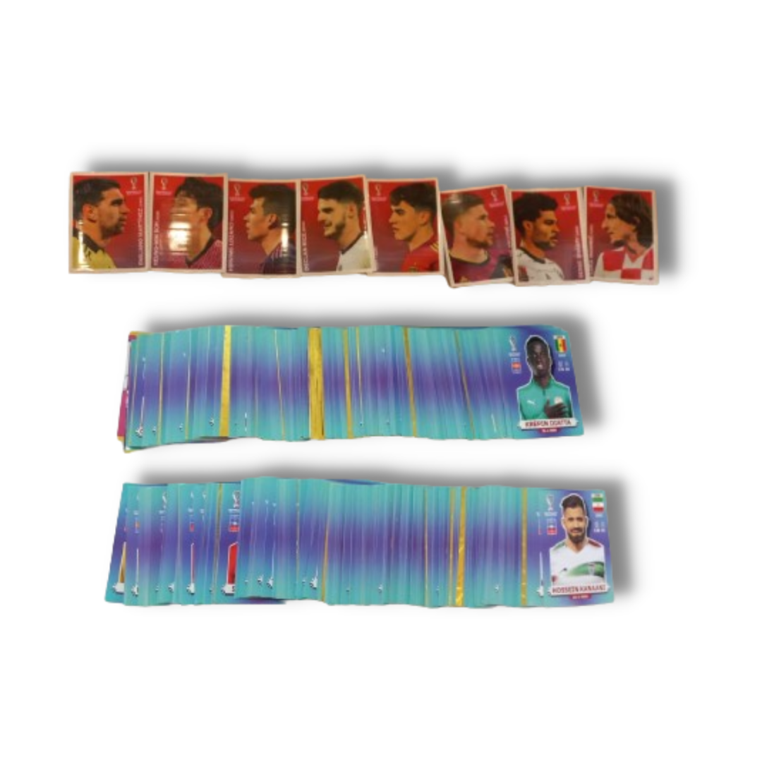 Set Completo Qatar 2022 Fondo Azul + Extras Coca Cola