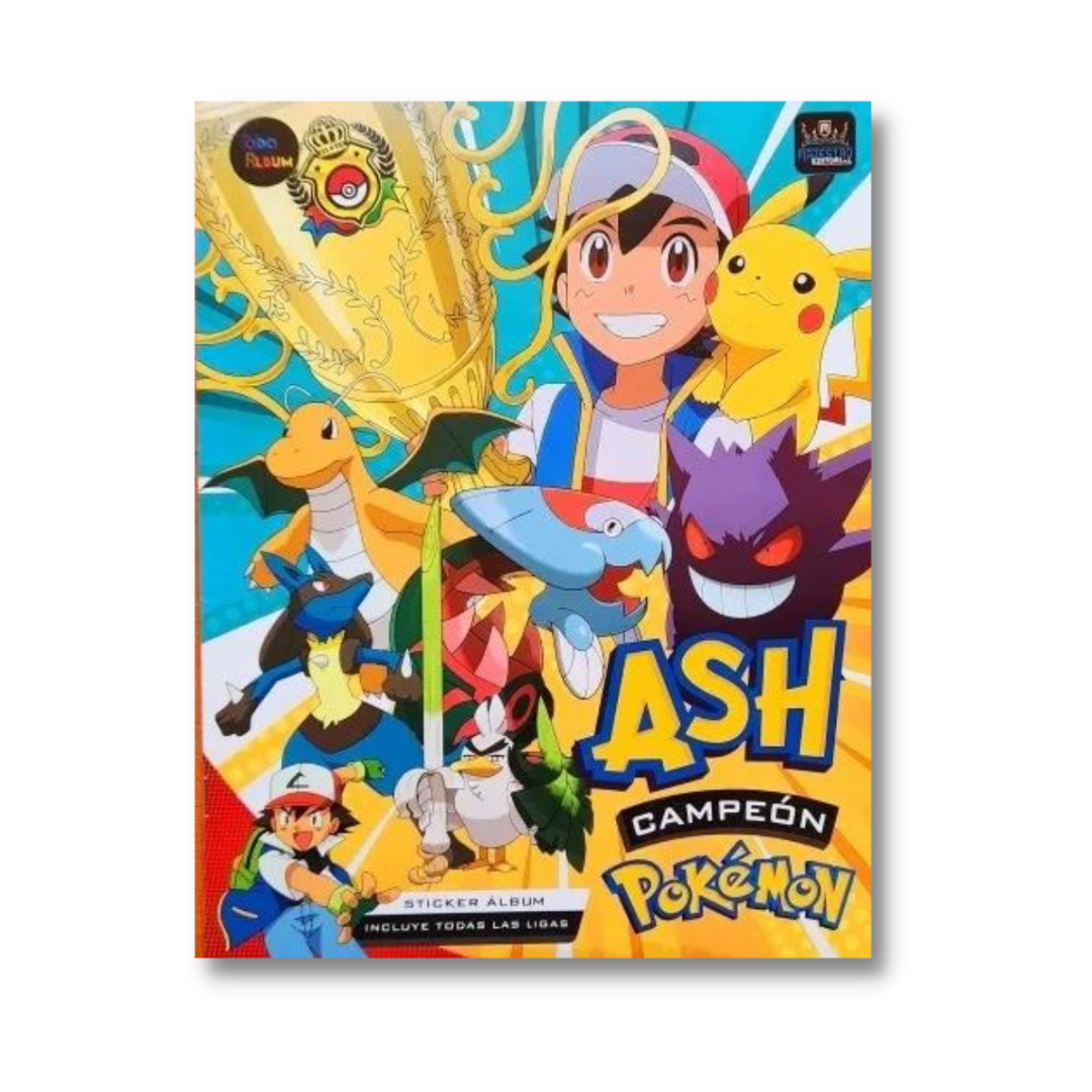 Album Ash Maestro Pokemon Tapa Dura Completo