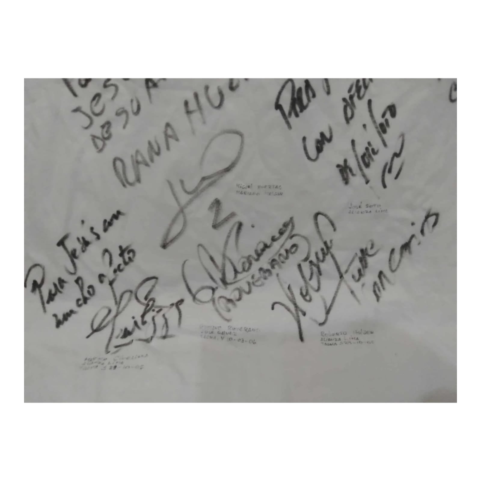 Camisa Walon Alianza Lima Centenario Firmada 15 Jugadores