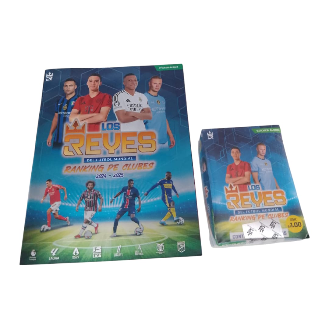 Album Los Reyes del Futbol 2024 Editorial 3 Reyes + Caja 50 Sobres