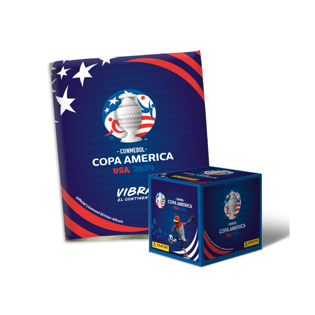 Copa America 2024: 1 album tapa blanda + 1 cajita