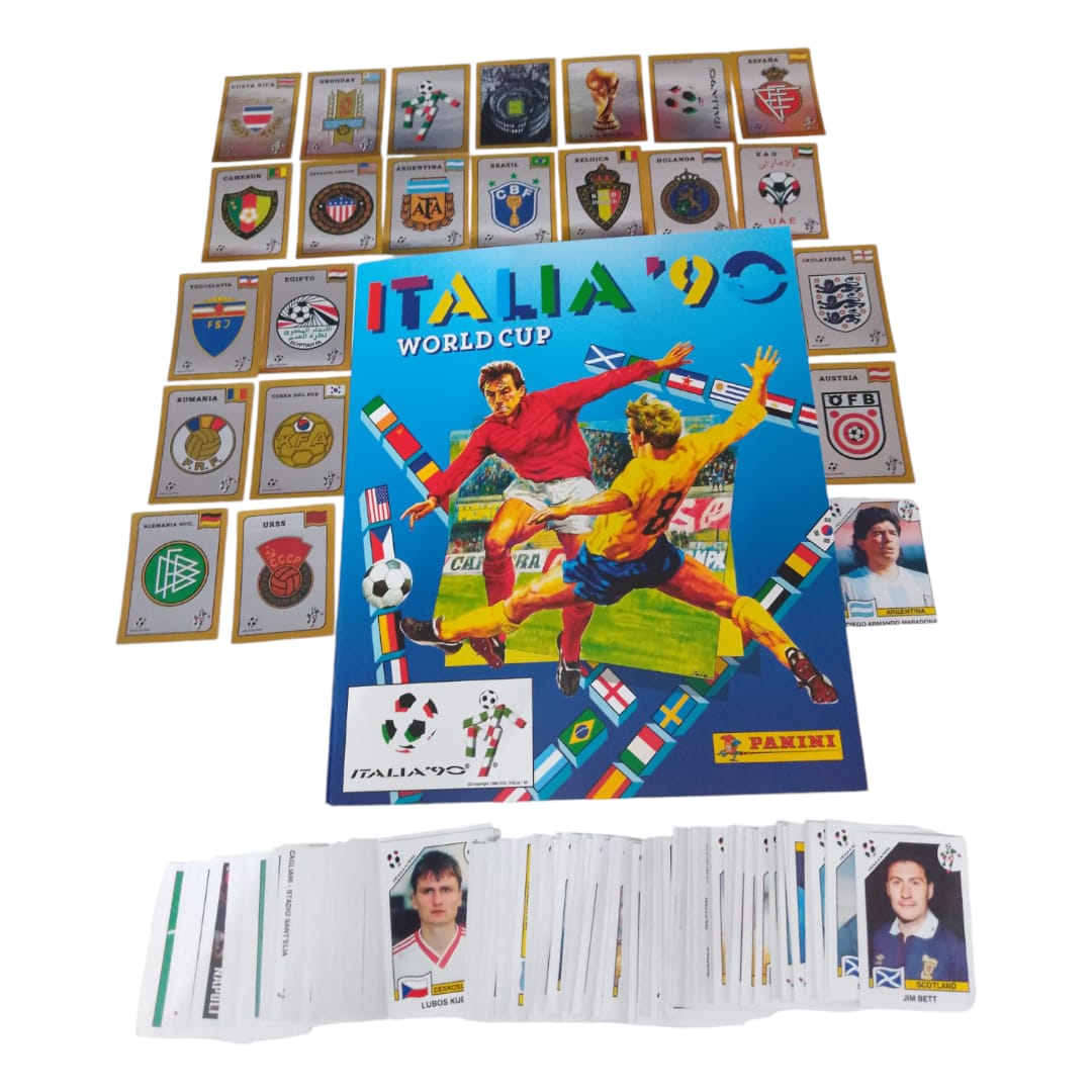 Album Italia 90 Reedicion Panini + Set Completo a Pegar