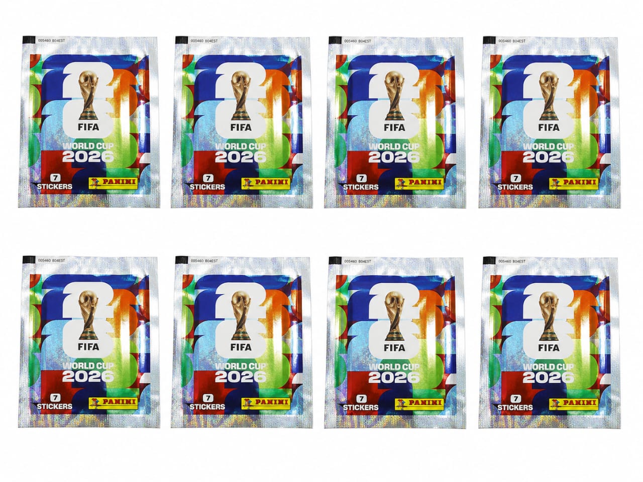 Pack 8 Sobres Italianos Mundial 2026 Panini Original Brillante