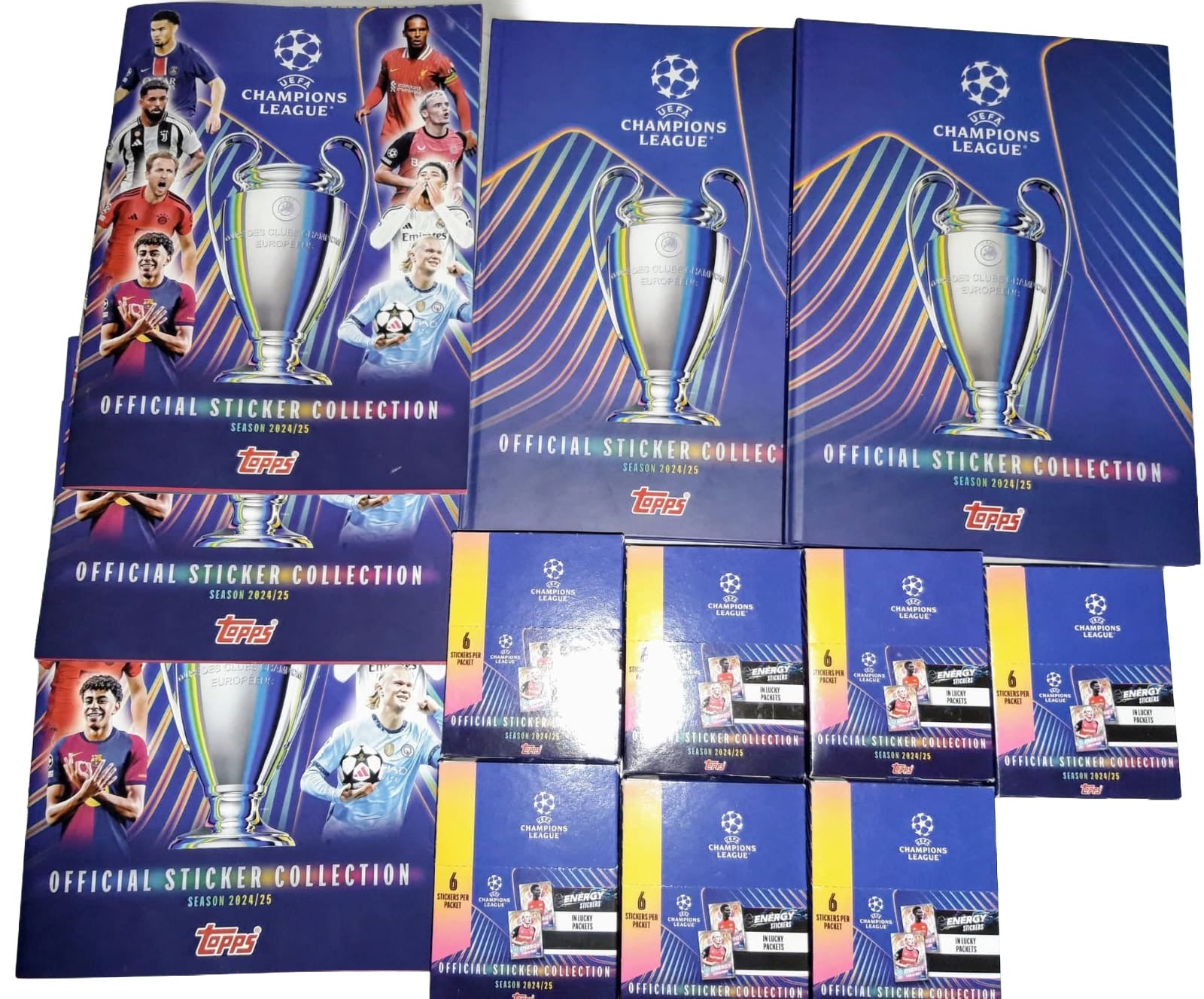 Album Champions 2024/25 + 2 Cajas Topps